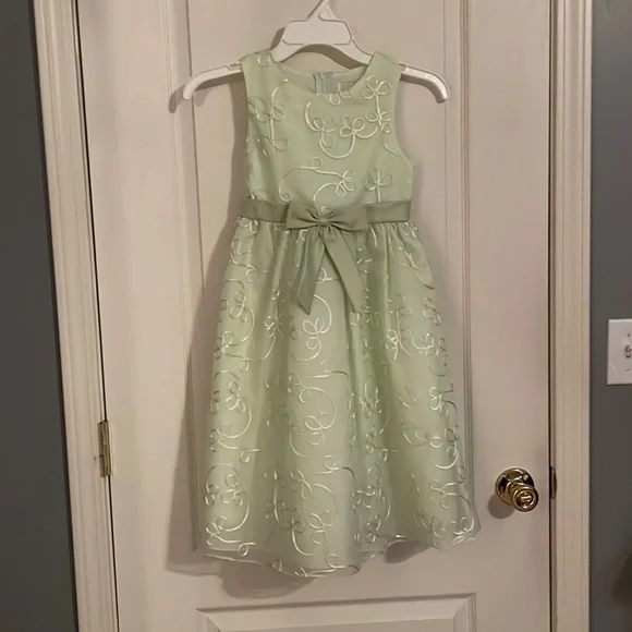 light green easter dress Soft Green Smocked Easter Dress main image 1